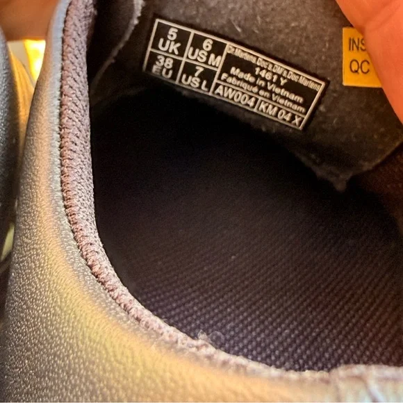 NEW! Dr. Martens 1461 Smooth Black Leather Oxford Shoes, Men’s 6, Women’s 7 - Picture 9 of 9